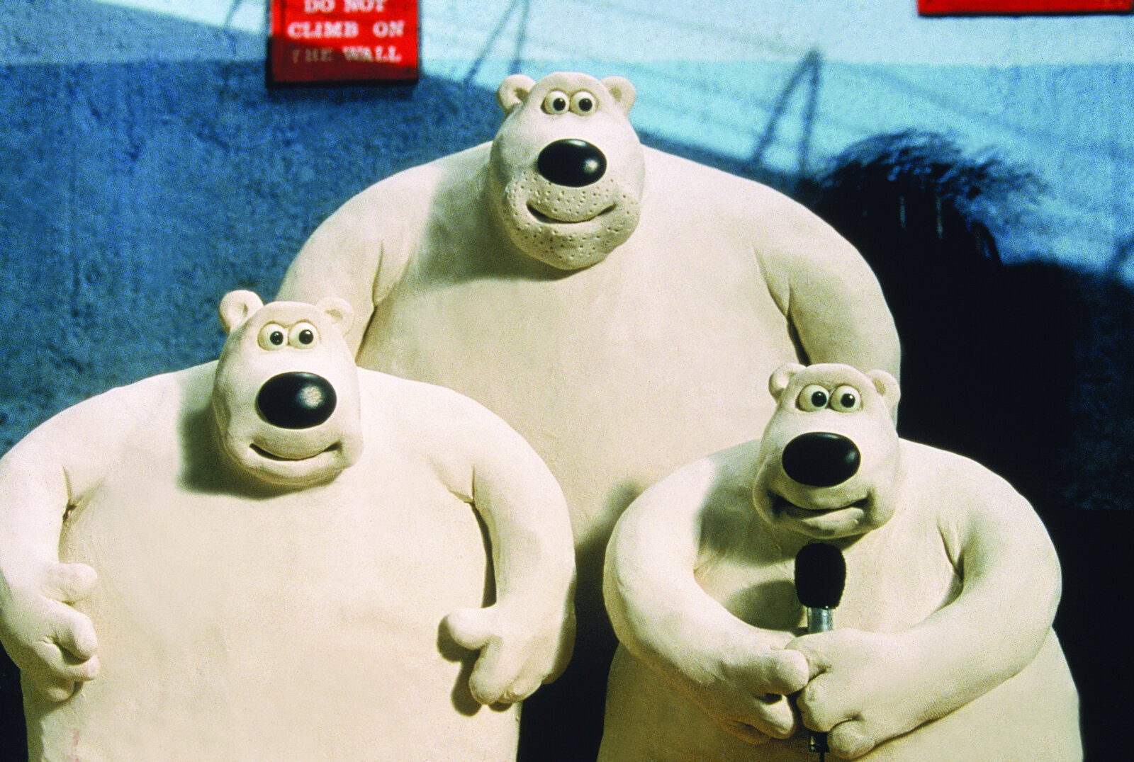 Drei Eisbären aus dem Oscar- und BAFTA-prämierten Kurzfilm Creature Comforts