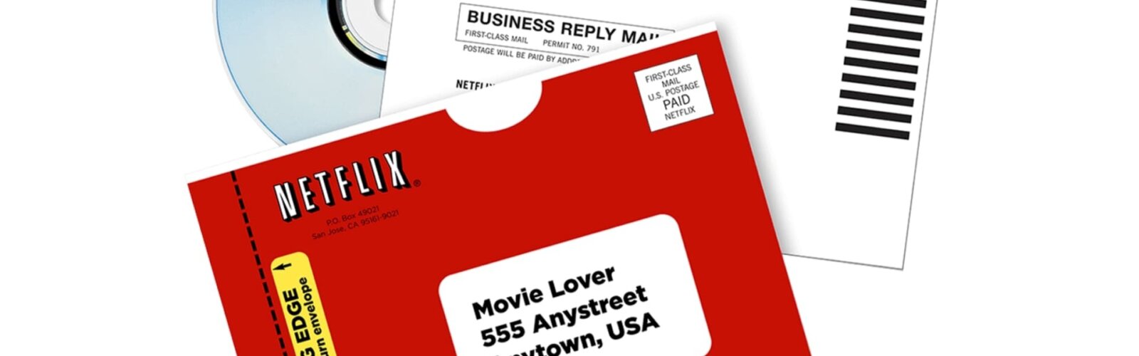 So sahen 1997 die ersten Netflix-DVDs aus: Verschickt in roten Umschlägen.